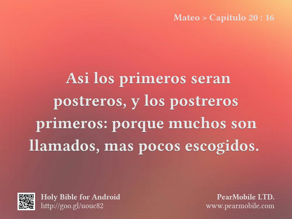 Mateo, Capítulo 20:16